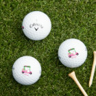 Pink Personalized Custom Golf Cart Clubs Name