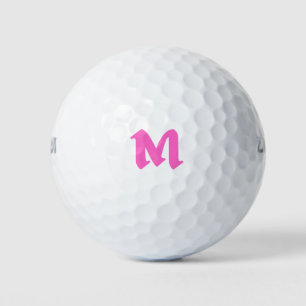 Pink Personalized Custom Monogram Golf Balls