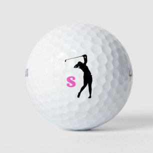 Pink Personalized Custom Monogram Golf Balls
