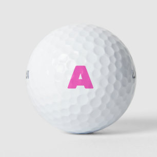 Pink Personalized Custom Monogram Golf Balls