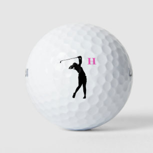 Pink Personalized Custom Monogram Golf Balls