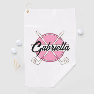 Pink Personalized Golf Monogram Towel