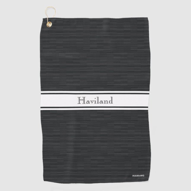 Pink Personalized Golf Towel HAMbWG (Front)