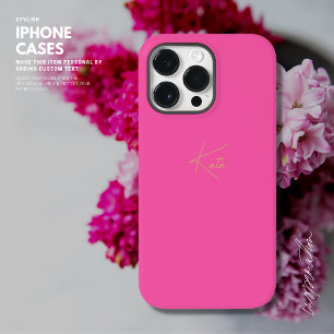 Pink Personalized iPhone Case Script Name