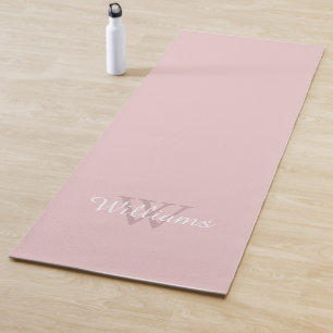 Pink Personalized Monogram Custom Name and Initial Yoga Mat