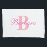 Pink Personalized Monogram Custom Pillow Case<br><div class="desc">Pink Personalized Monogram Custom Pillow Case</div>