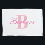 Pink Personalized Monogram Custom Pillow Case<br><div class="desc">Pink Personalized Monogram Custom Pillow Case</div>