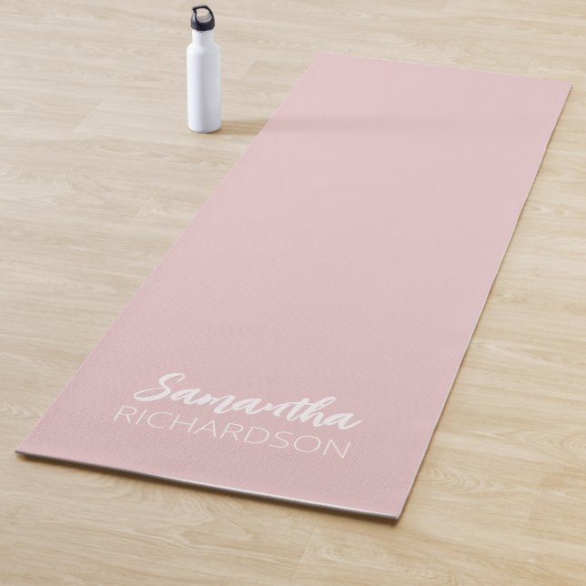 Pink Personalized Monogram Name Yoga Mat (In Situ)