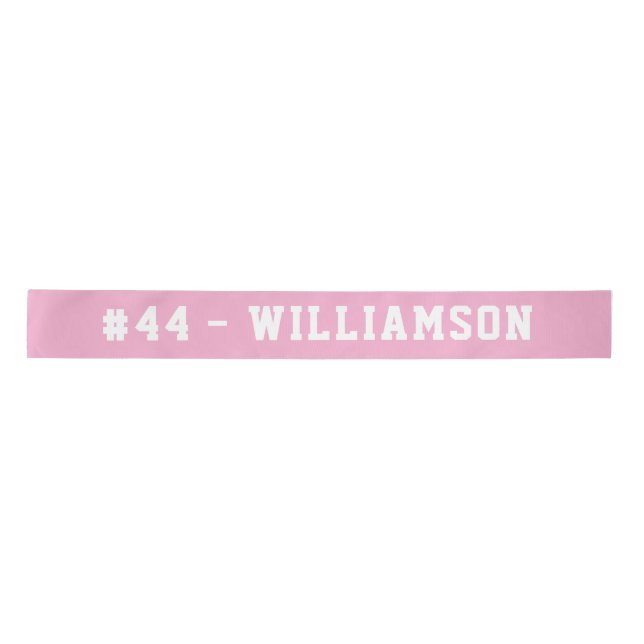 Pink Personalized Name and Number Homecoming Satin Ribbon (Front)