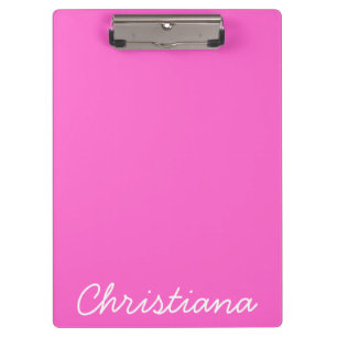 Pink Personalized Name Clipboard