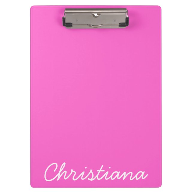 Pink Personalized Name Clipboard (Front)