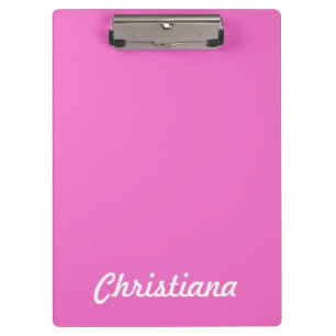 Pink Personalized Name Clipboard
