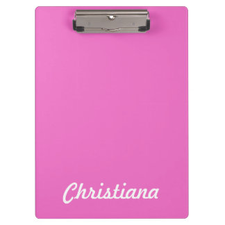 Pink Personalized Name Clipboard