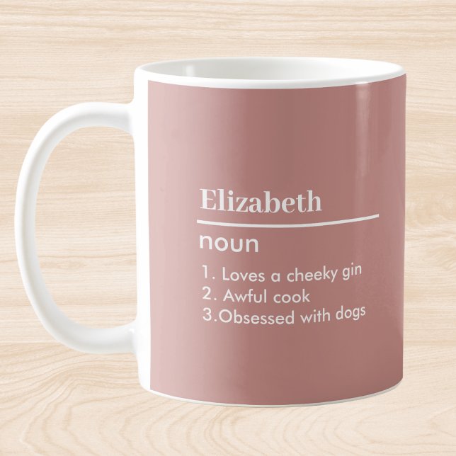 Pink Personalized Name Definition Mug (Creator Uploaded)