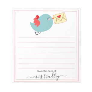 Pink Personalized Name   From The Desk Of Notepad