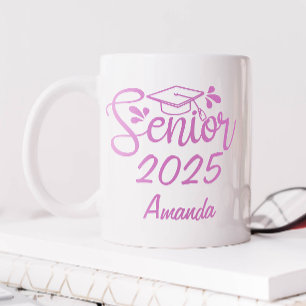 Pink Personalized Name Graduate Coffee Mug
