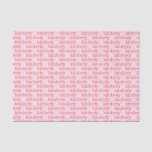 Pink Personalized Name Tissue Paper