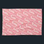 Pink Personalized name towel<br><div class="desc">write your own name in this towel by clicking the personalized button</div>