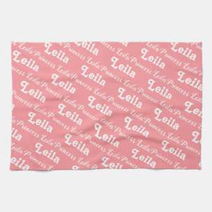 Pink Personalized name towel