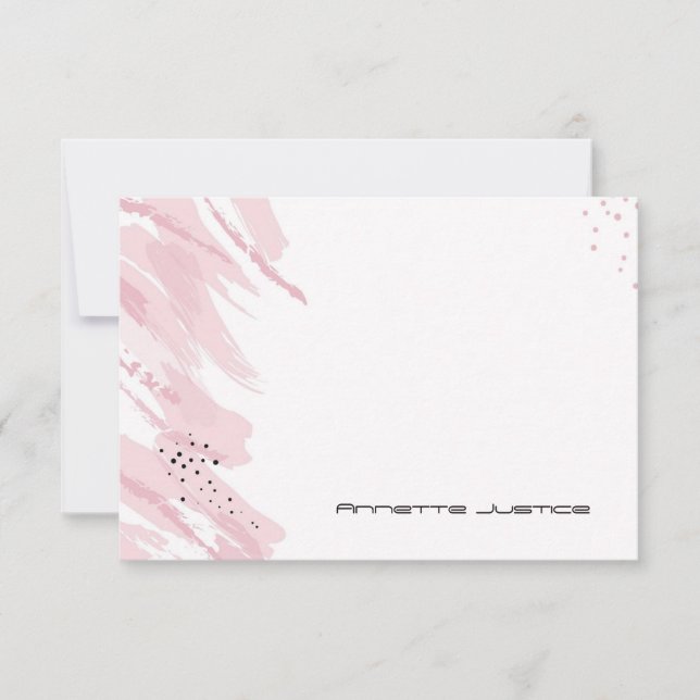 Pink Personalized Notecards (Front)