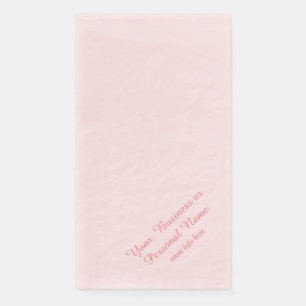 pink &personalized paper guest towels napkin