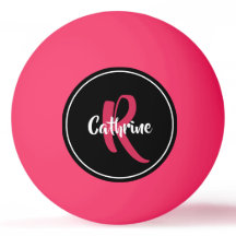 Pink Personalized Ping Pong Ball