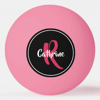 Pink Personalized Ping Pong Ball