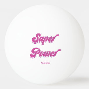 Pink Personalized Ping Pong Balls Super Power