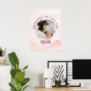 Pink Personalized Poster for Mom