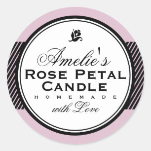 PINK   PERSONALIZED SOAP & CANDLE STICKER
