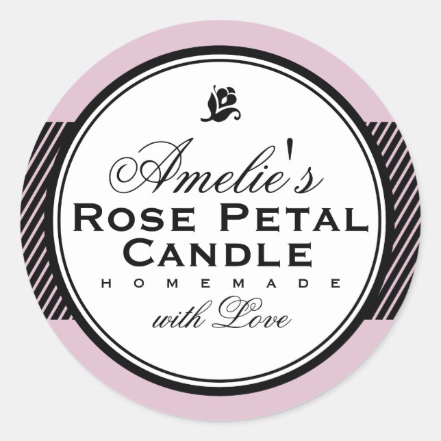 PINK | PERSONALIZED SOAP & CANDLE STICKER (Front)