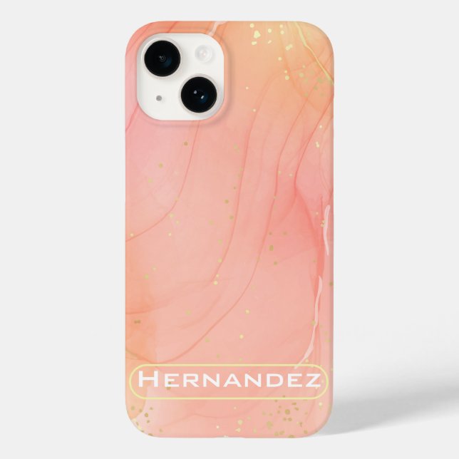 Pink  Personalized Stylish costom name Case-Mate iPhone Case (Back)