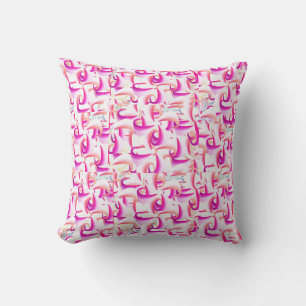 Pink Petal Elegance: Uniquely Designed Floral Coll Throw Pillow