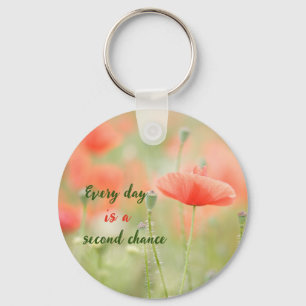 Pink petal flower keychain