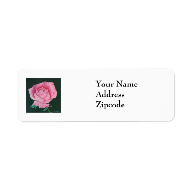 Pink Petals Address Label (Front)