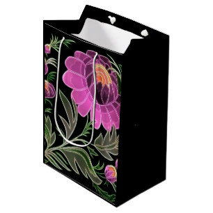 Pink Petals Art Deco Medium Gift Bag