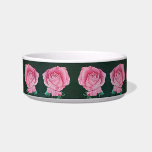 Pink Petals Medium Pet Bowl