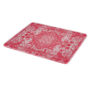 Pink Petals on Kilim Dreams Cutting Board