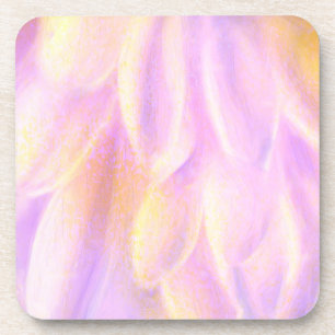 Pink Petals Plastic coasters cork back set of 6