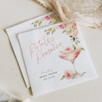 Pink Petals & Prosecco Bridal Shower Napkin