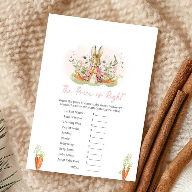Pink Peter Rabbit Baby Shower Price is Right Game (Creator Uploaded)