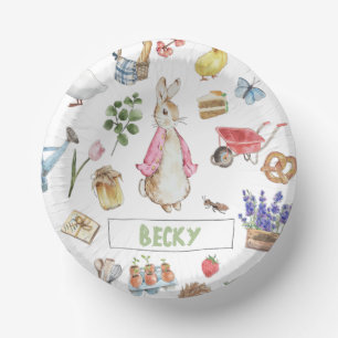 Pink Peter the Rabbit Paper Plate