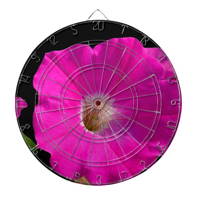 pink petunia flower dartboard (Front)