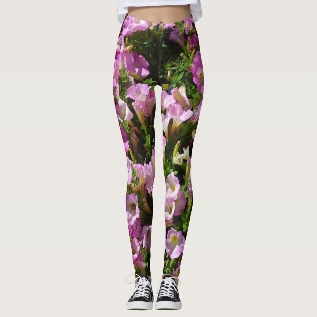 Pink Petunia Leggings (Front)