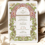Pink Petunia Vintage Wedding Art Nouveau Mucha Invitation<br><div class="desc">Art Nouveau Vintage wedding invitations by Alphonse Mucha in a floral, romantic, and whimsical design. Victorian flourishes complement classic art deco fonts. Please enter your custom information, and you're done. If you wish to change the design further, simply click the blue "Customize It" button. Thank you so much for considering...</div>