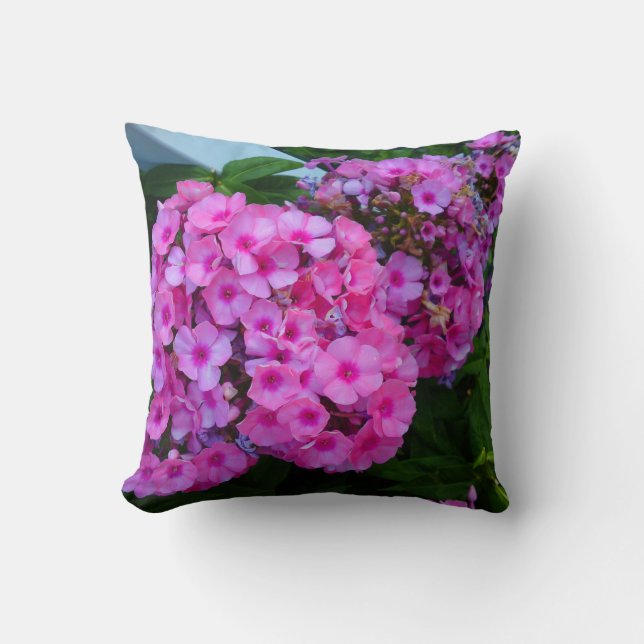 Pink Phlox Pillow (Front)