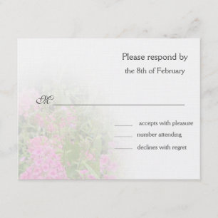 Pink Phlox response card