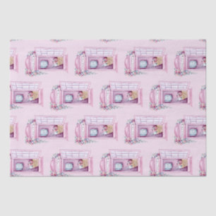 Pink Phone Booth Tissue Paper