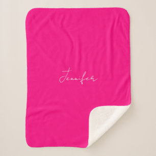 Pink Photo Collage Name Blanket