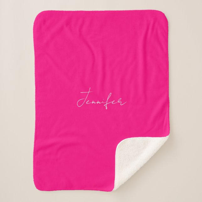 Pink Photo Collage Name Blanket (Front)